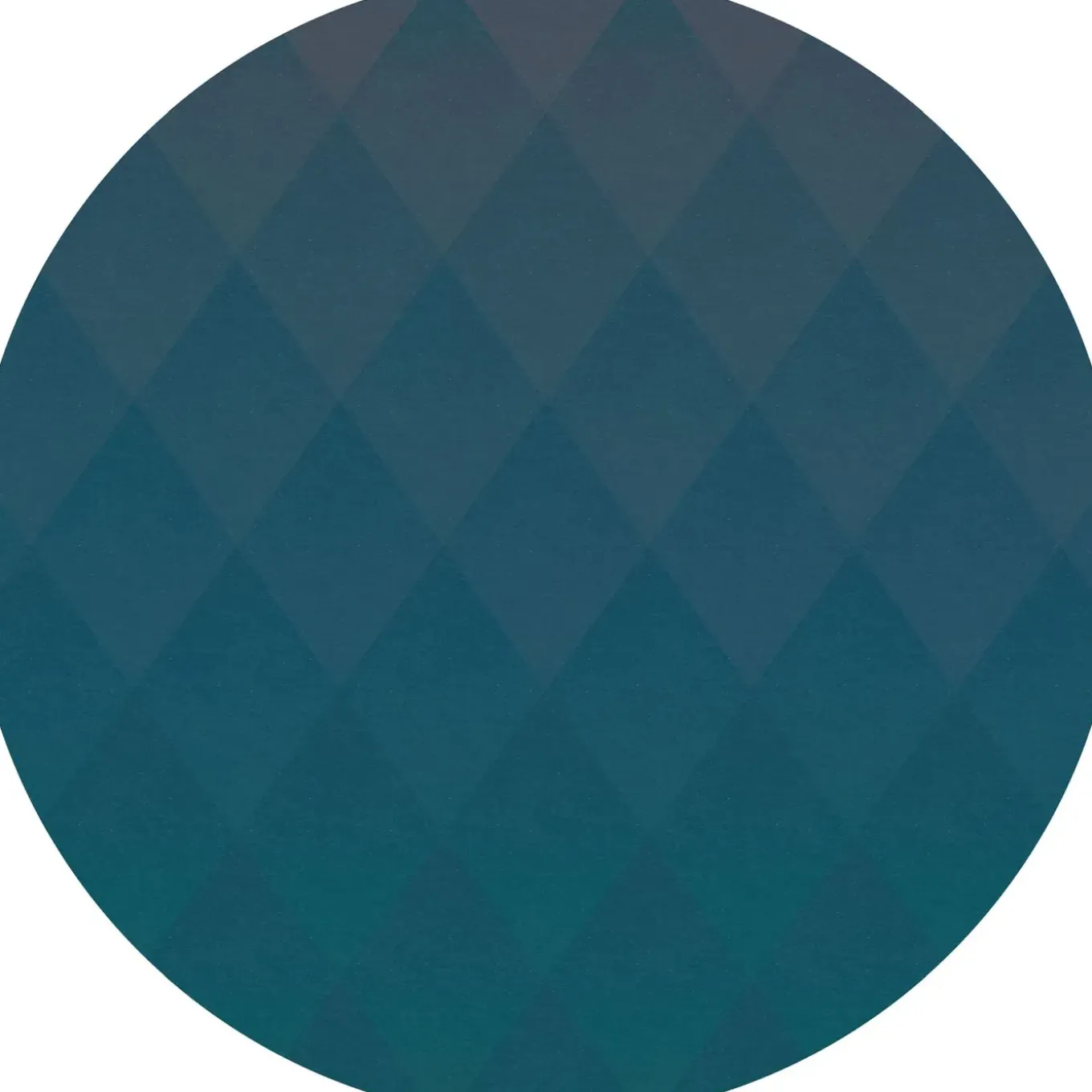 Sanders & Sanders Zelfklevende Behangcirkel Ruit Blauw - Diam. 125 Cm - 611754