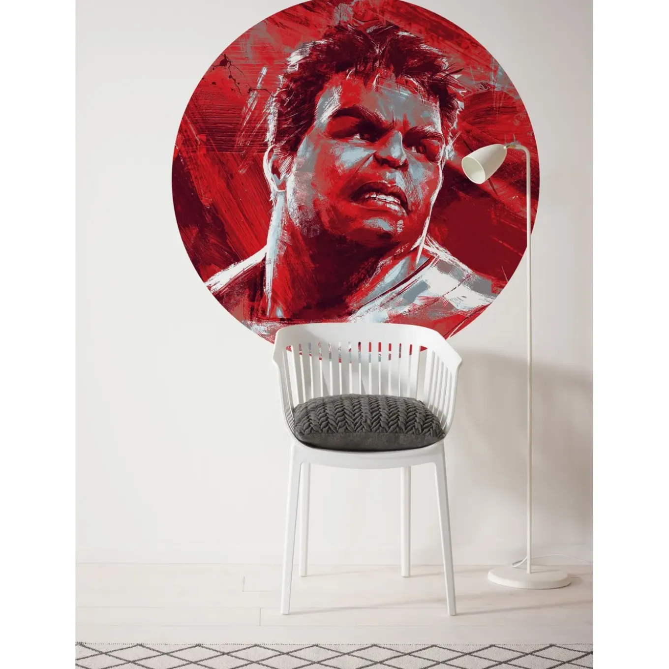 Sanders & Sanders Zelfklevende Behangcirkel The Avengers Hulk Rood - Diam. 128 Cm - 612732