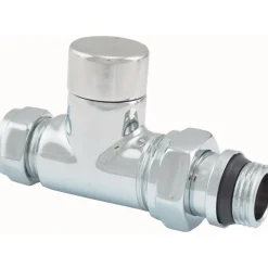 Sanifun Luxe Voetventiel Recht 1/2" X 15 Mm Knel Chroom Voor Radiator