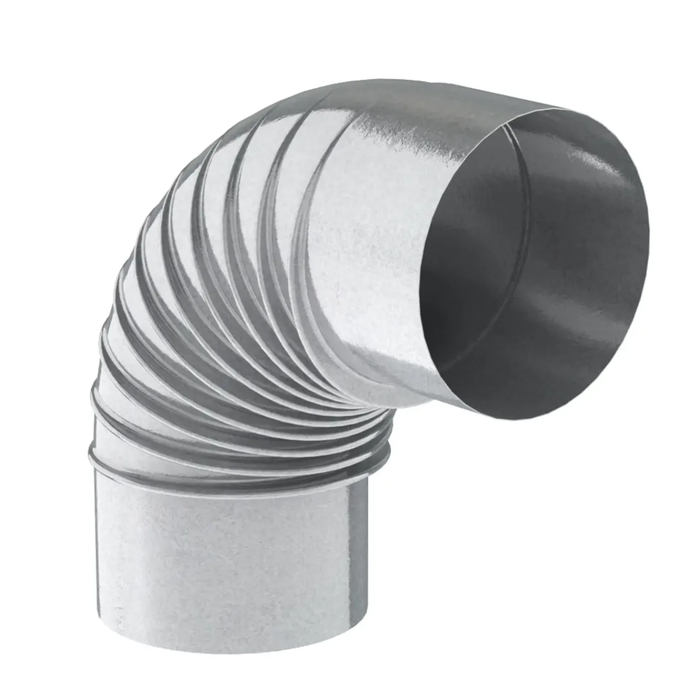 Saninstal bocht 90° Ø131mm gegalvaniseerd staal