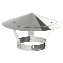 Saninstal kap Ø131mm RVS