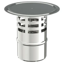 Saninstal regenkap voor pelletkachel RVS Ø80mm
