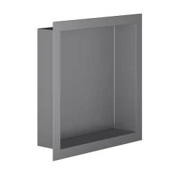 SaniSupreme Inbouwnis badkamer douche Gunmetal Grijs 30,5 x 30,5 x 7 cm