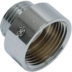 Sanivesk draad Recht verloop chroom 3/8"M x 1/2"F