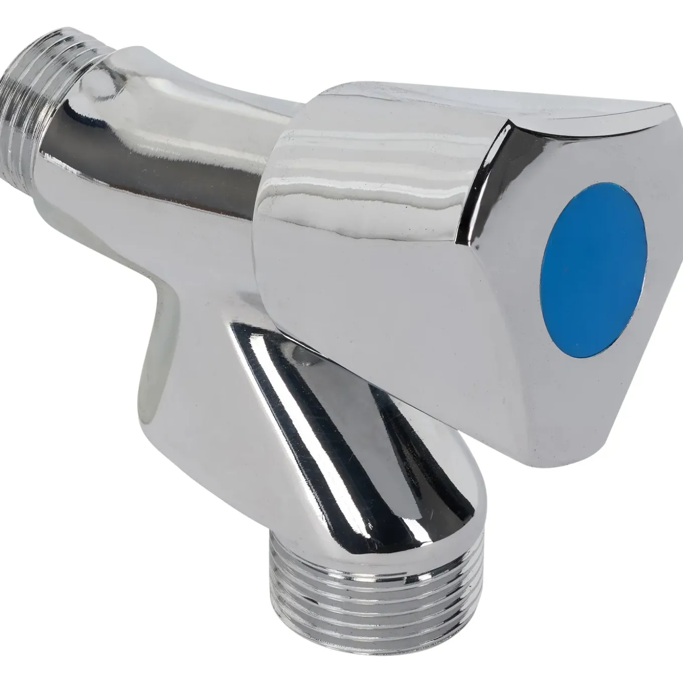 Sanivesk Keerklep voor wasmachine 1/2"M Knop Chrome