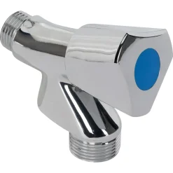 Sanivesk Keerklep voor wasmachine 1/2"M Knop Chrome