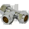 Sanivesk knel T-stuk chroom 10x10x10mm