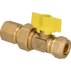 Sanivesk kogelkraan gas Knel 1/2"F x 22mm vlinder