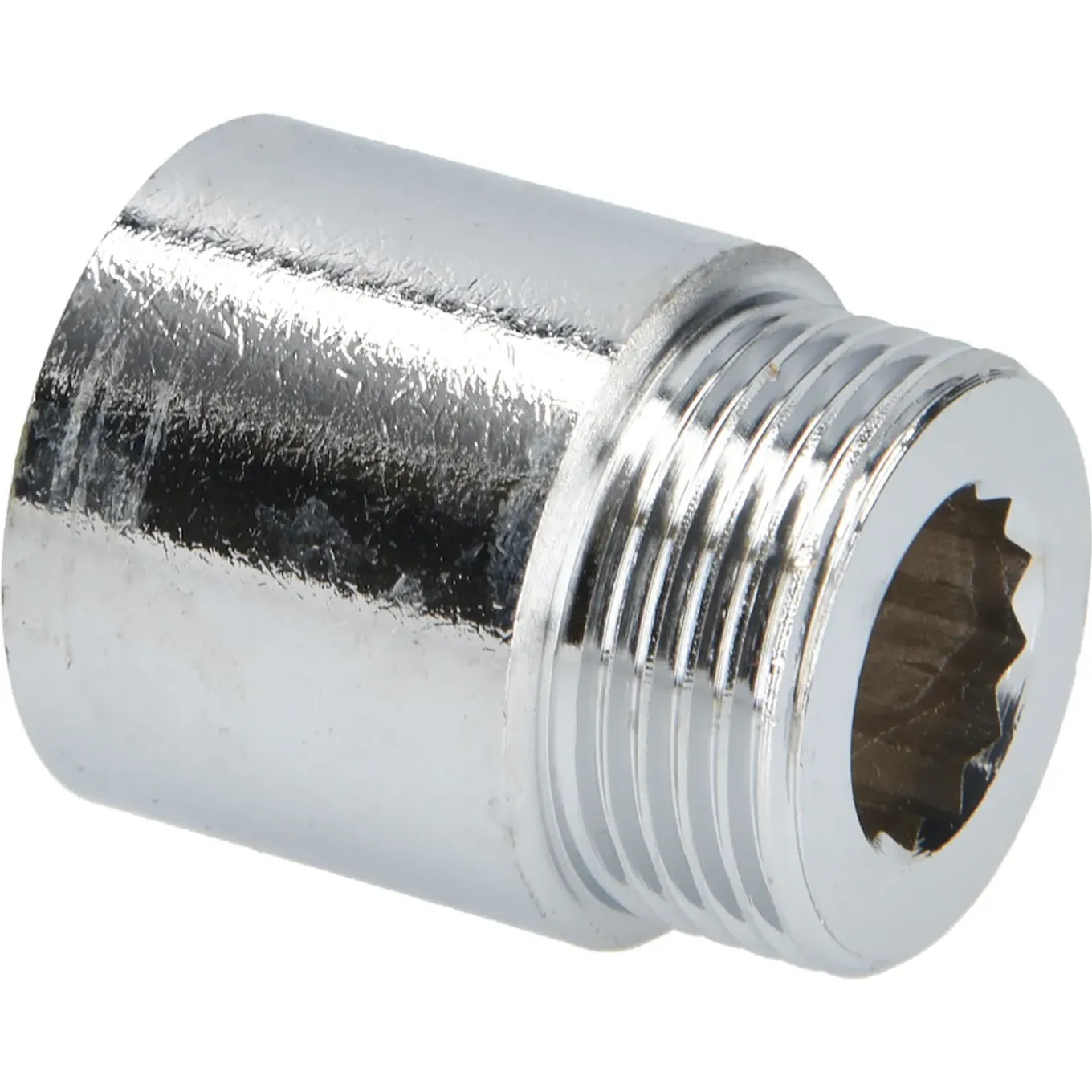 Sanivesk kraanverlengstuk 3/4"Fx3/4"M L25mm chroom