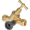Sanivesk meerlagen stopkraan met aftap (knelxknel) 16x2mmx16x2mm