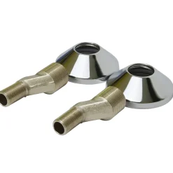 Sanivesk S-koppeling set + rozet 3/4"Mx3/8"M chroom