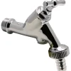 Sanivesk tapkraan met beluchter, krukbediening en slangwartel chroom ( buitendraad x buitendraad ) 1/2" x 3/4"