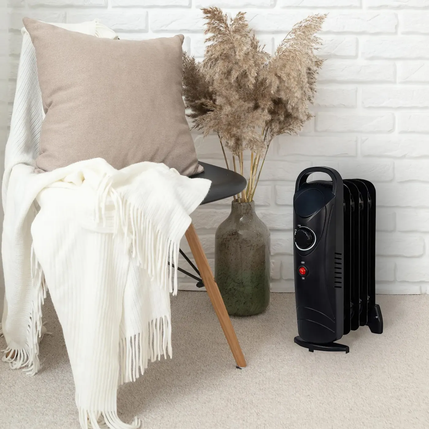 Sannover Elektrische Oliebad Radiator Mobiele Baneos 500 W Zwart