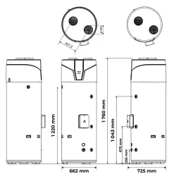 Sannover Monobloc Staande Thermodynamische Boiler Stelios 250 L