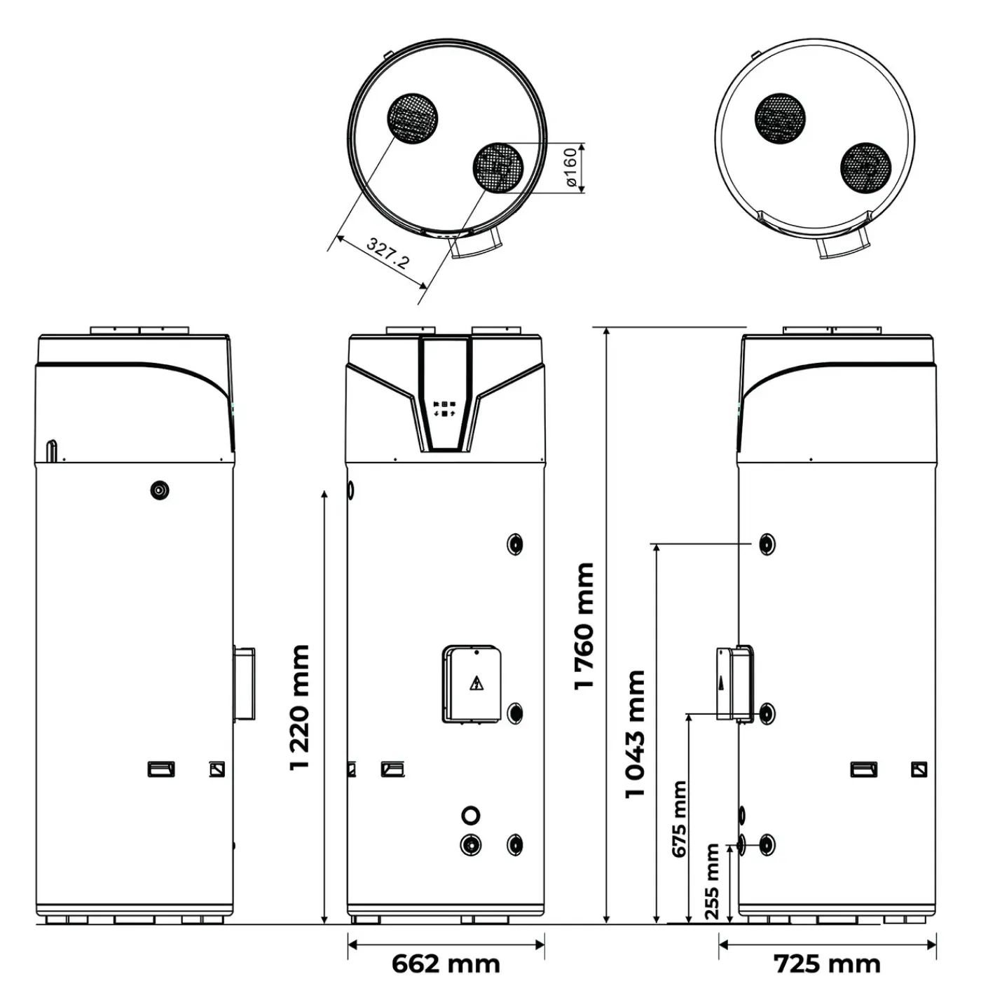 Sannover Monobloc Staande Thermodynamische Boiler Stelios 250 L