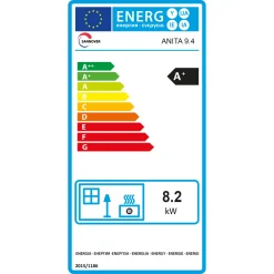 Sannover Pelletkachel Anita 9,4 Kw Bordeaux