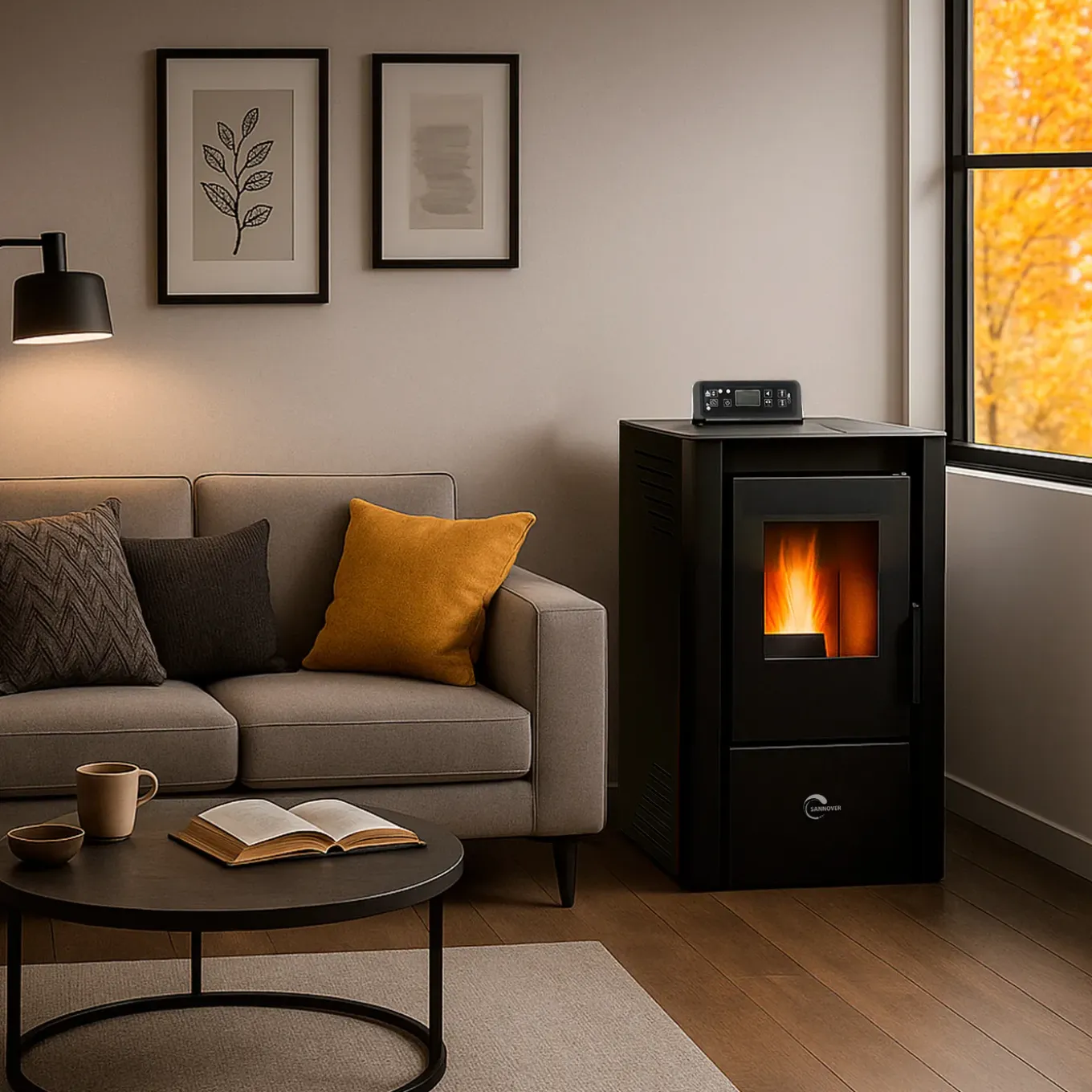 Sannover Pelletkachel Anita 9,4 Kw Zwart
