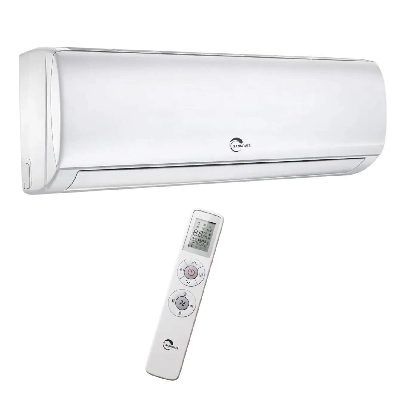 Sannover Split Airco Wandmodel Ombouwbaar (koelen/verwarmen) 2,6 Kw / 9000 Btu Osmozra