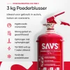 SAVS Brandblus Box - Poederblusser 3 Kg + Blusdeken - L - Met Montagebeugel