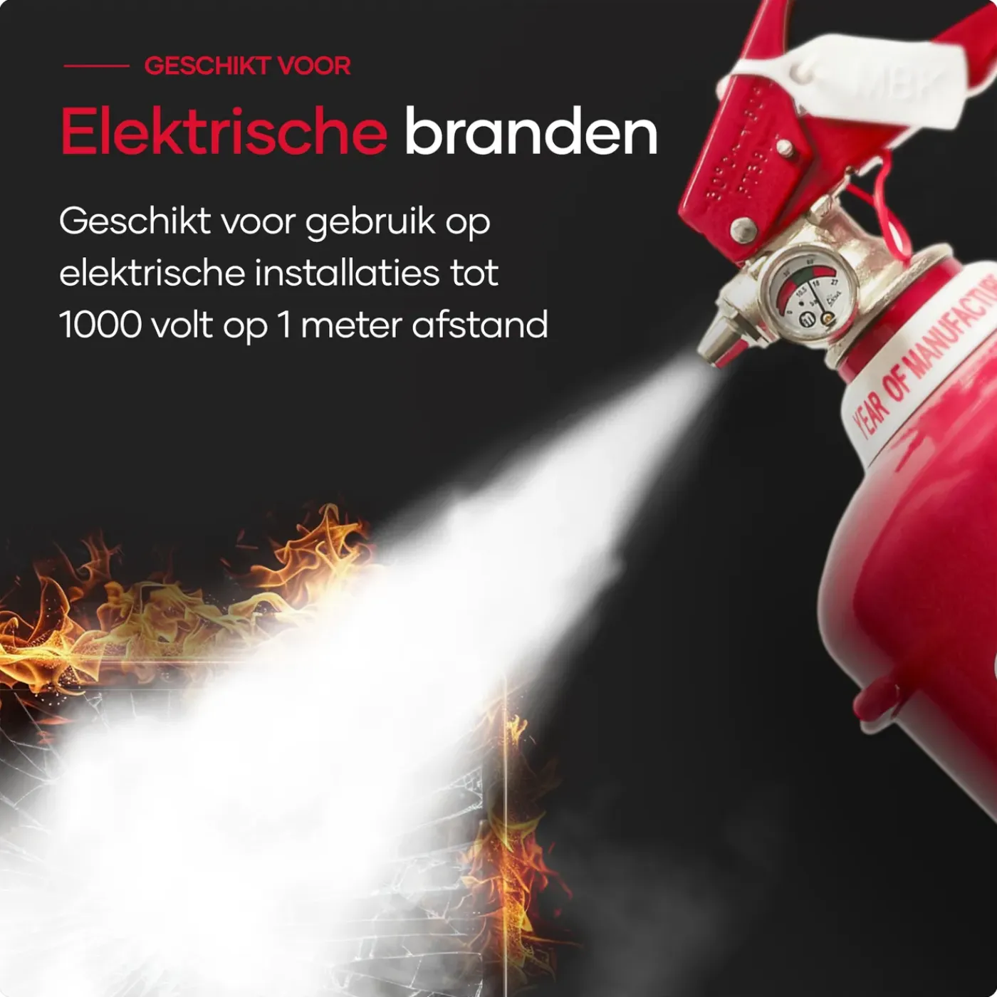 SAVS Brandblus Box - Poederblusser 3 Kg + Blusdeken - L - Met Montagebeugel