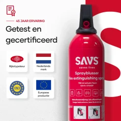 Savs Sprayblusser 750ml Af Met Ophangbeugel - Onderhoudsvrij