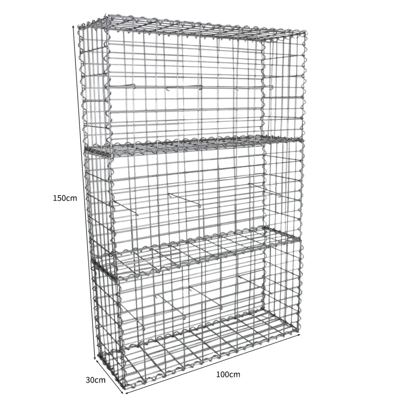 Monster Shop Schanskorf muur - Set: 6 - Gabion - 100x30x50 cm per unit