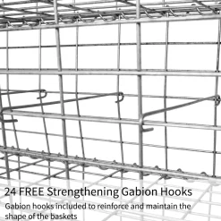 Monster Shop Schanskorf muur - Set: 6 - Gabion - 100x30x50 cm per unit