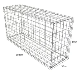Schanskorven Gabion 100 x 50 x 30 cm / verpakking van 3