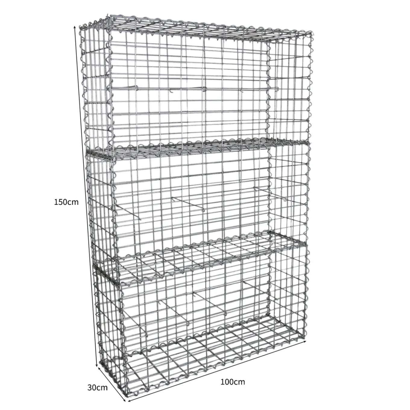 Schanskorven Gabion 100 x 50 x 30 cm / verpakking van 3
