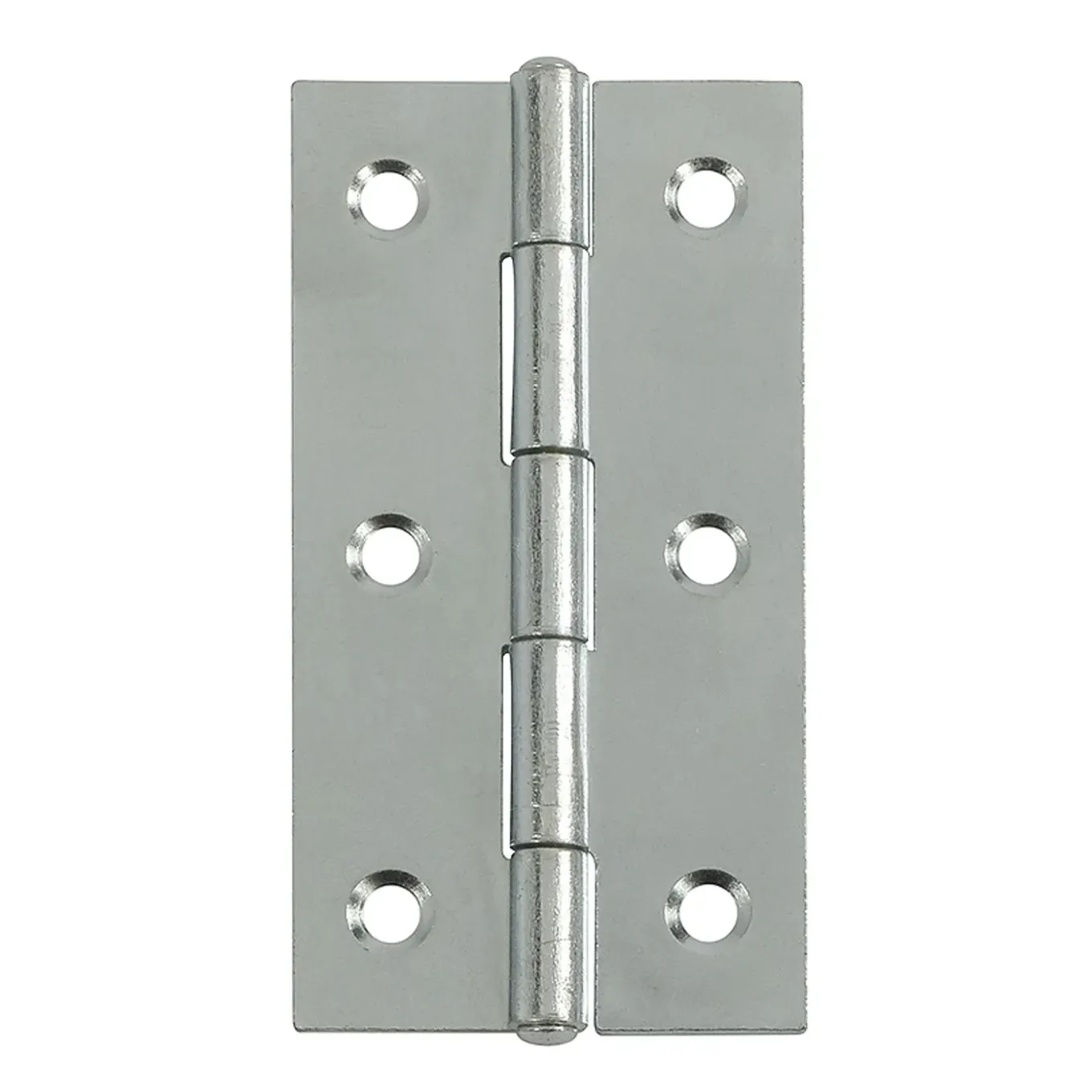 Scharnier - verzinkt staal - 80x42 mm - 6 stuks