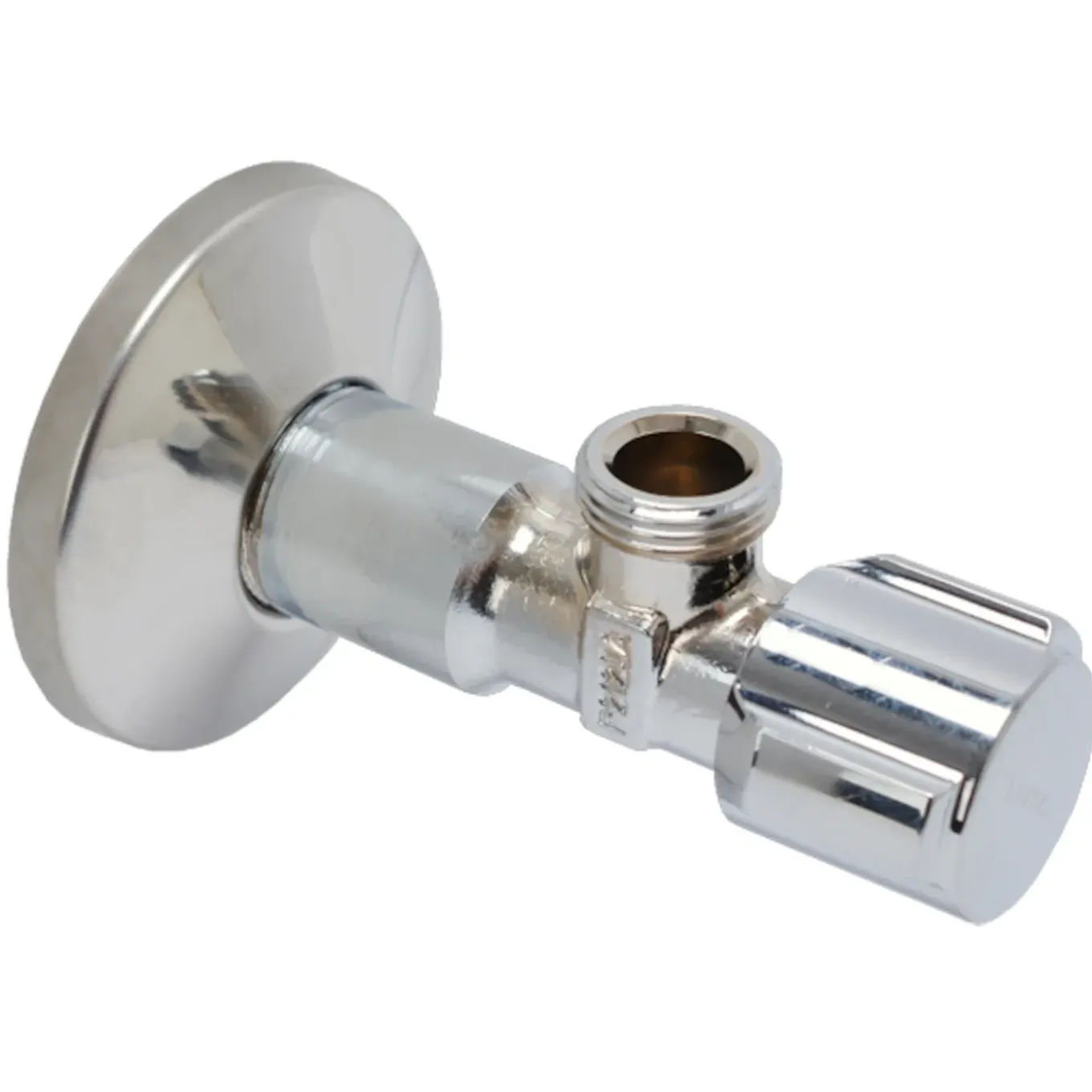 Schell hoekstopkraan met rozet 1/2" buitendraad x 3/8" buitendraad chroom
