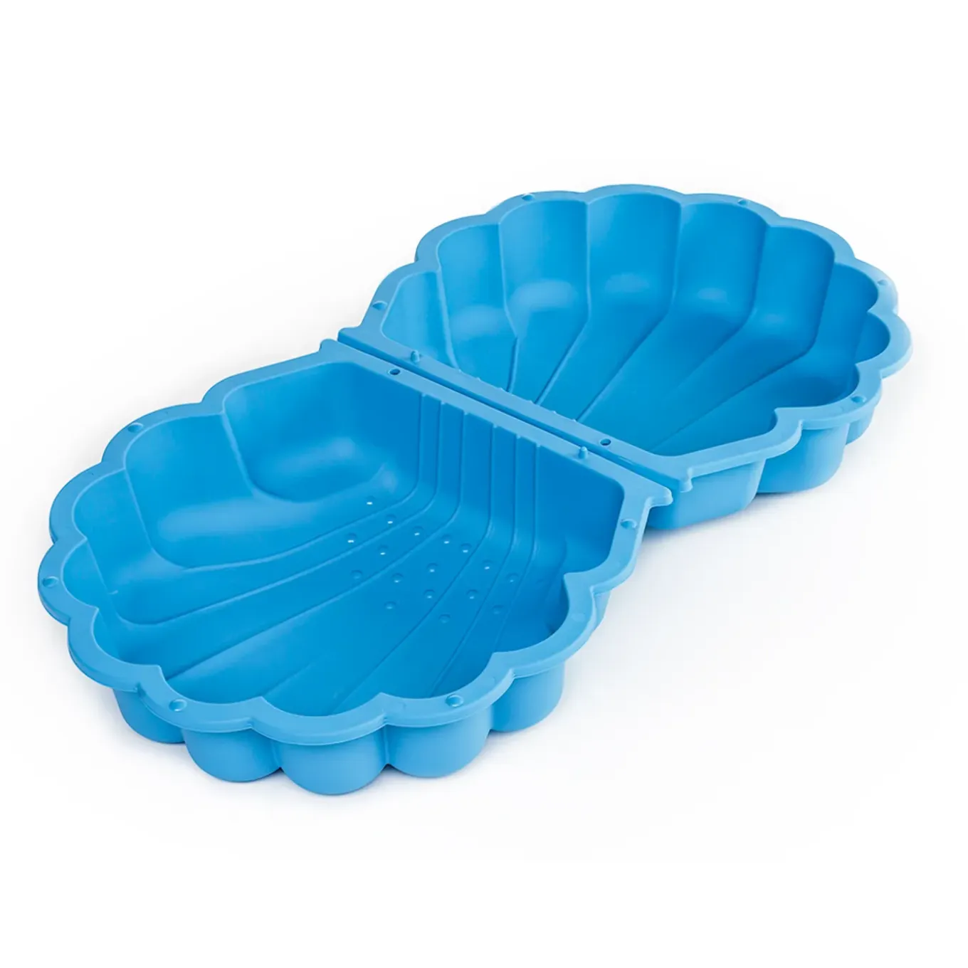 Schelp zandbak blauw 87x78x18cm
