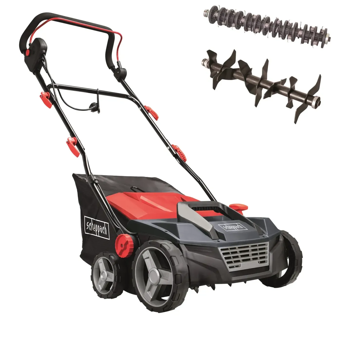 Scheppach Elektrische Verticuteermachine SC38 - Beluchter - 1600W - 38cm - instelbare diepte