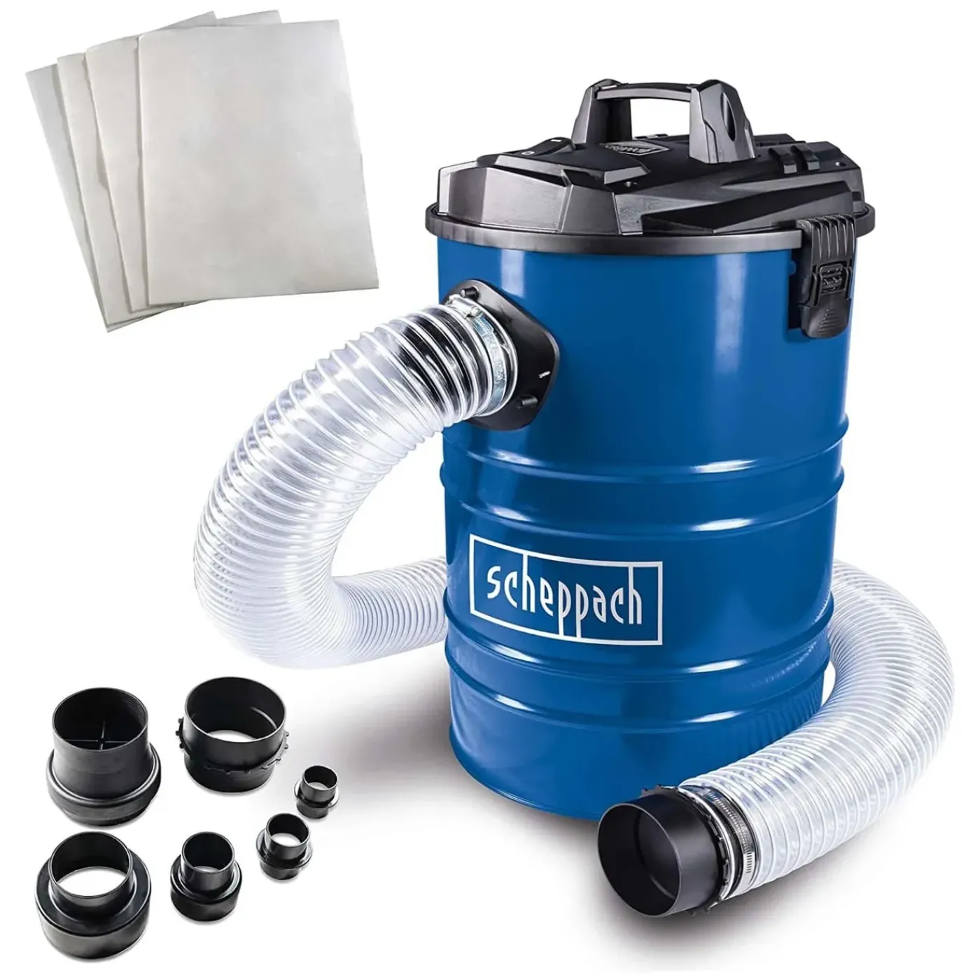 Scheppach Stofafzuiging Dc100 - 1200W - 65L - 4 stofzakken & 4-delige adapterset