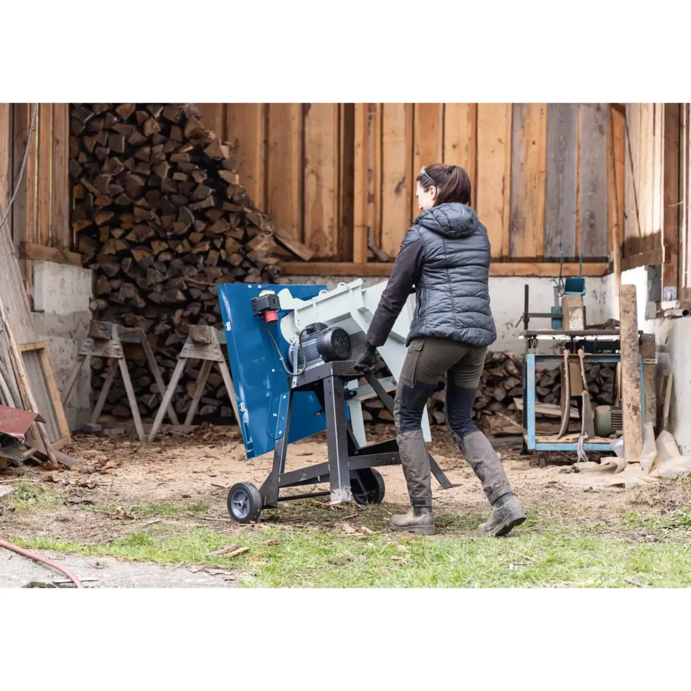 Scheppach Wipzaag Hs720 - 4500W/400V - max. Ø24 cm - tot 150cm lengte hout