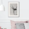 Overig Schilderij Ballerina - 50x70 cm - Zwart-Wit - Hout