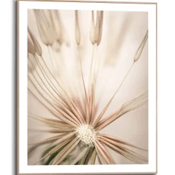 Overig Schilderij Paardenbloem - 40x50 cm - Zand - Hout