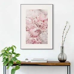 Schilderij Pioenrozen - 50x70 cm - Roze - Hout