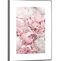 Schilderij Pioenrozen - 50x70 cm - Roze - Hout