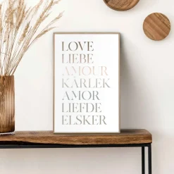 Overig Schilderij Slim Frame Liefde - MDF - Zwart-Wit - 20x30cm