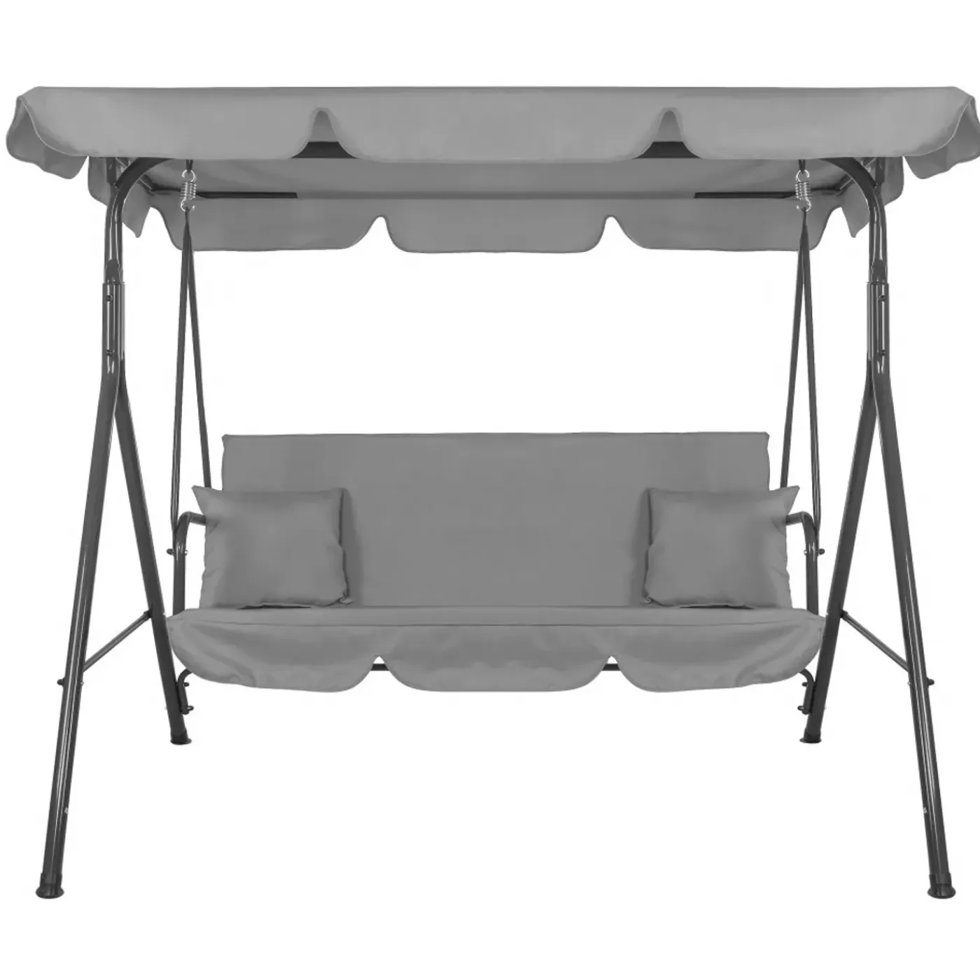 Springos Schommelbank | Luna-schommel | 3-zits | Verstelbare Luifel | 170 X 110 X 150 Cm | Grijs