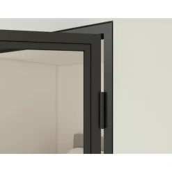 Schulte Complete Glazen Binnendeur Met Kozijn - 90x201cm - Transparant - Mat Zwart - Rechts