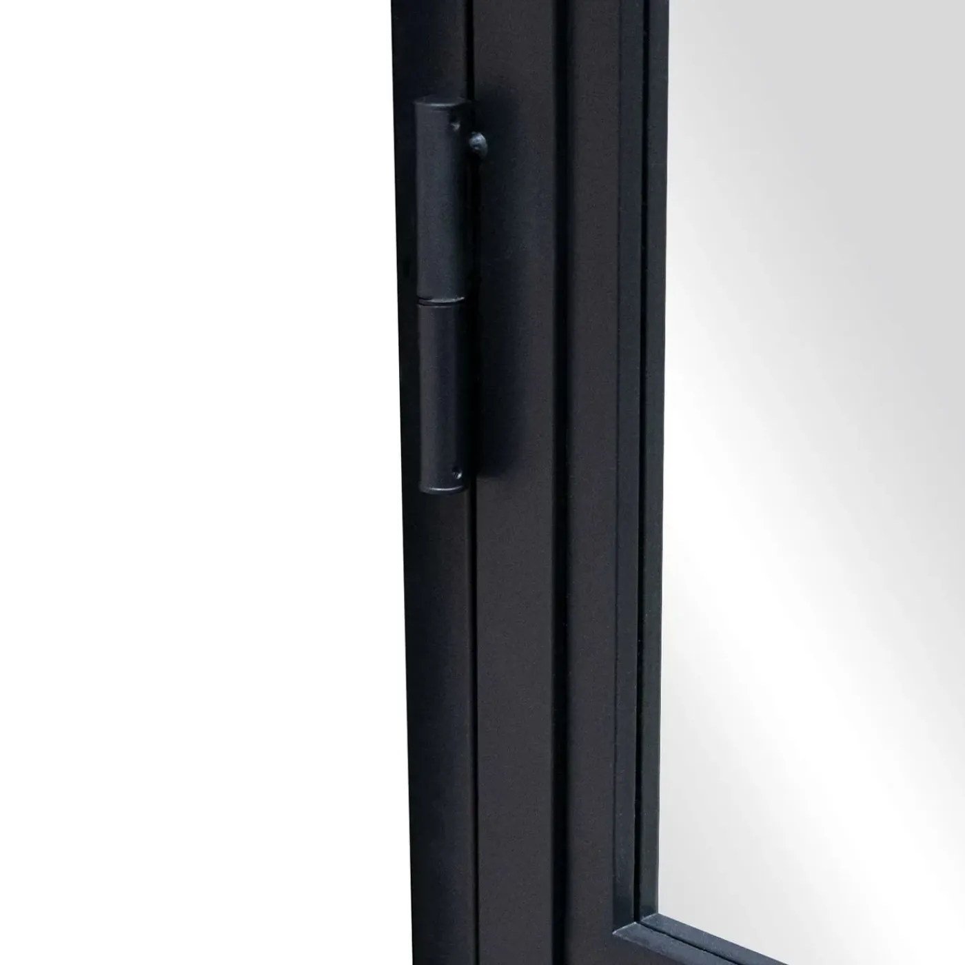 Schulte Complete Glazen Binnendeur – 99x235– Atelier – Matzwart – Satijn – 3 Ruiten–scharnier Links