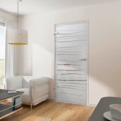 Schulte Complete Glazen Draaideur - 83 X197 - Mistral Decor - Chroom - Zonder kozijn - Omkeerbaar