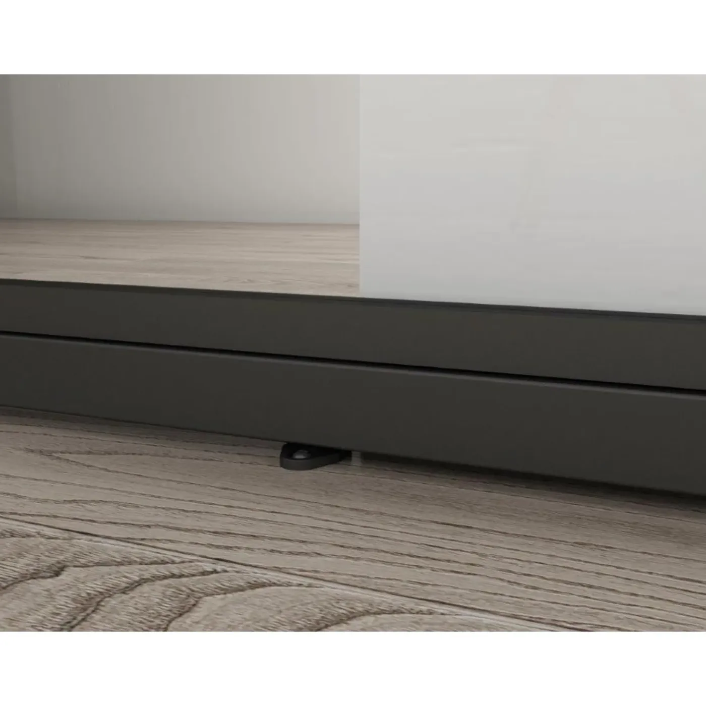 Schulte complete glazen schuifdeur - 90x215 cm - antraciet - Loftstyle - zwart -double softclose