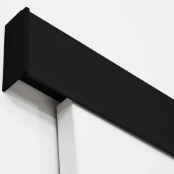 Schulte complete schuifdeur - 88x203 - hout wit -zwarte stanggreep-noir -doubele softclose