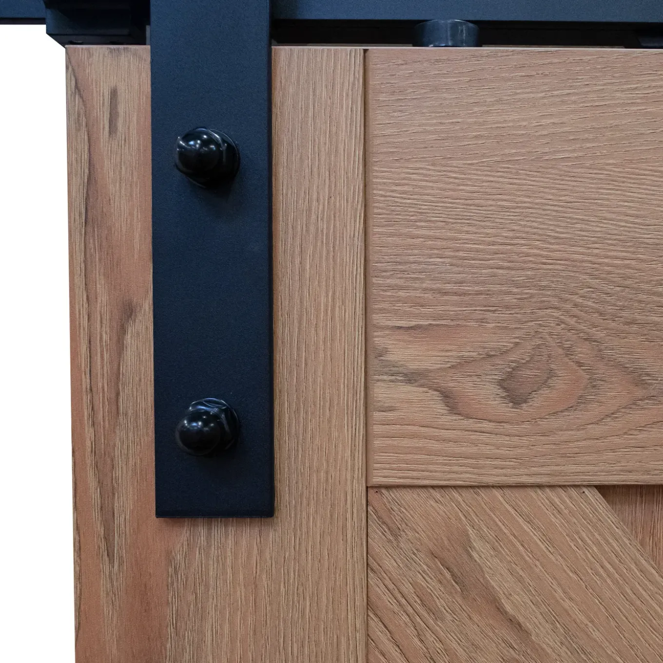 Schulte complete schuifdeur - hout - 90x215 - dekor eiken - bevestiging zwart -eenvoudige montage