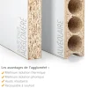 Schulte complete schuifdeur binnendeur hout - 88x203 cm - eiken decor - vierkant handvat alu