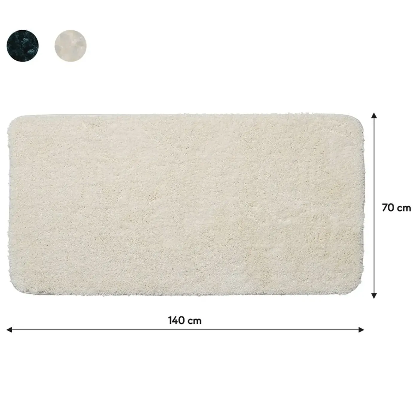 Sealskin Angora badmat 70x140cm off-white