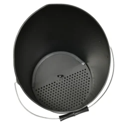 Seau à granulés BUCKY avec tamis, acier noir